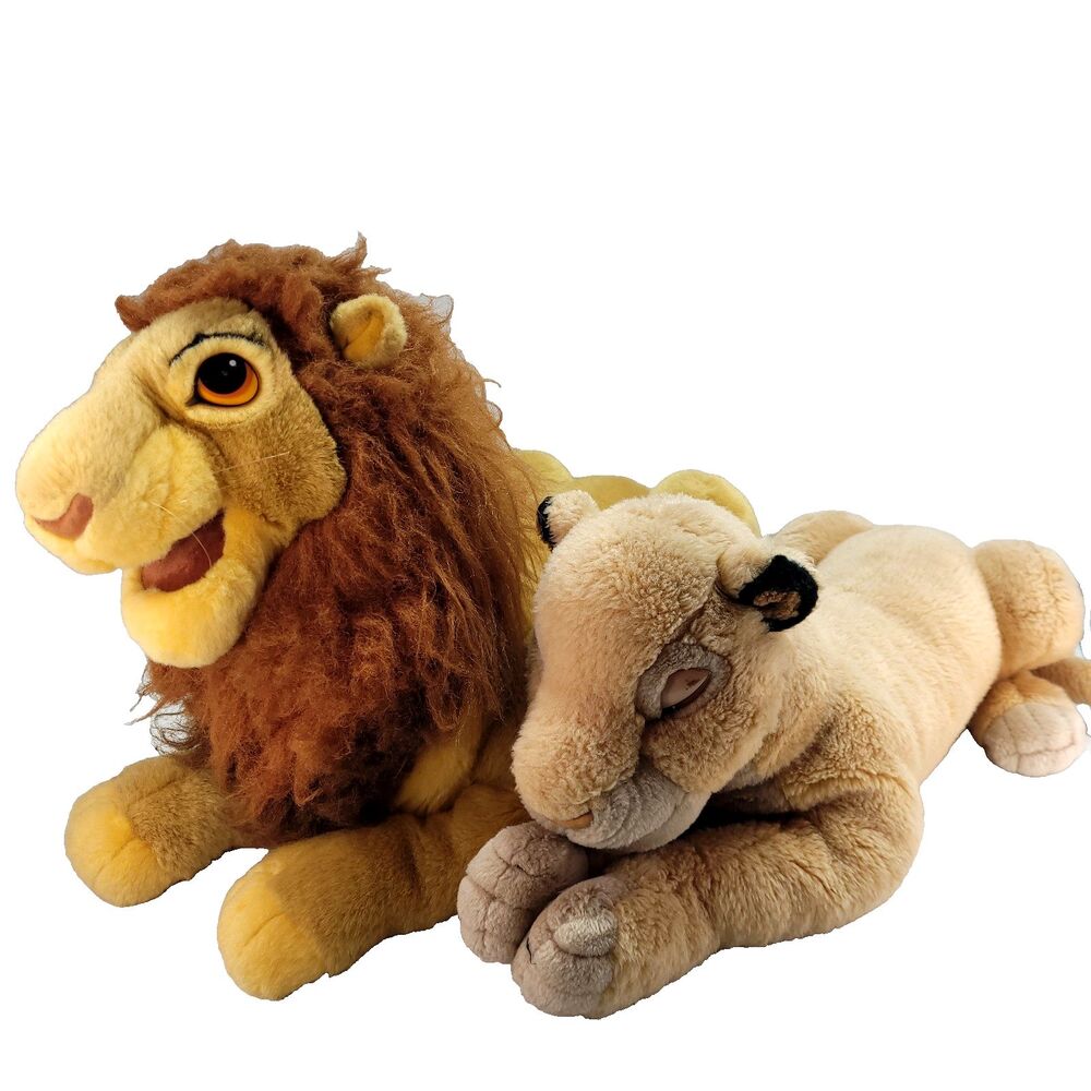 Vtg Lion King Mufasa Sarabi Plush Puppet Large Simba Nala 29"-32" walt disney